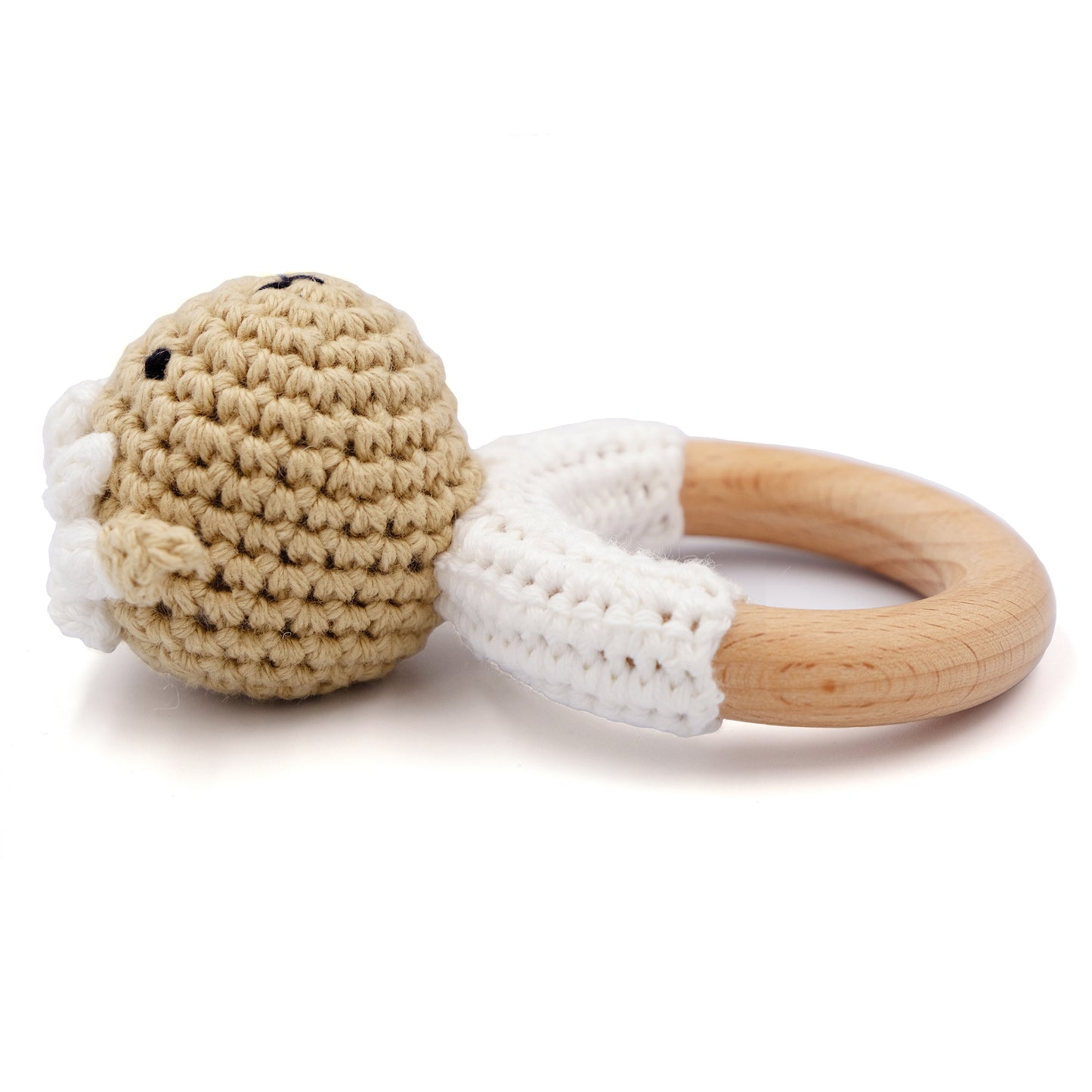 Cream Lamb Baby Rattle