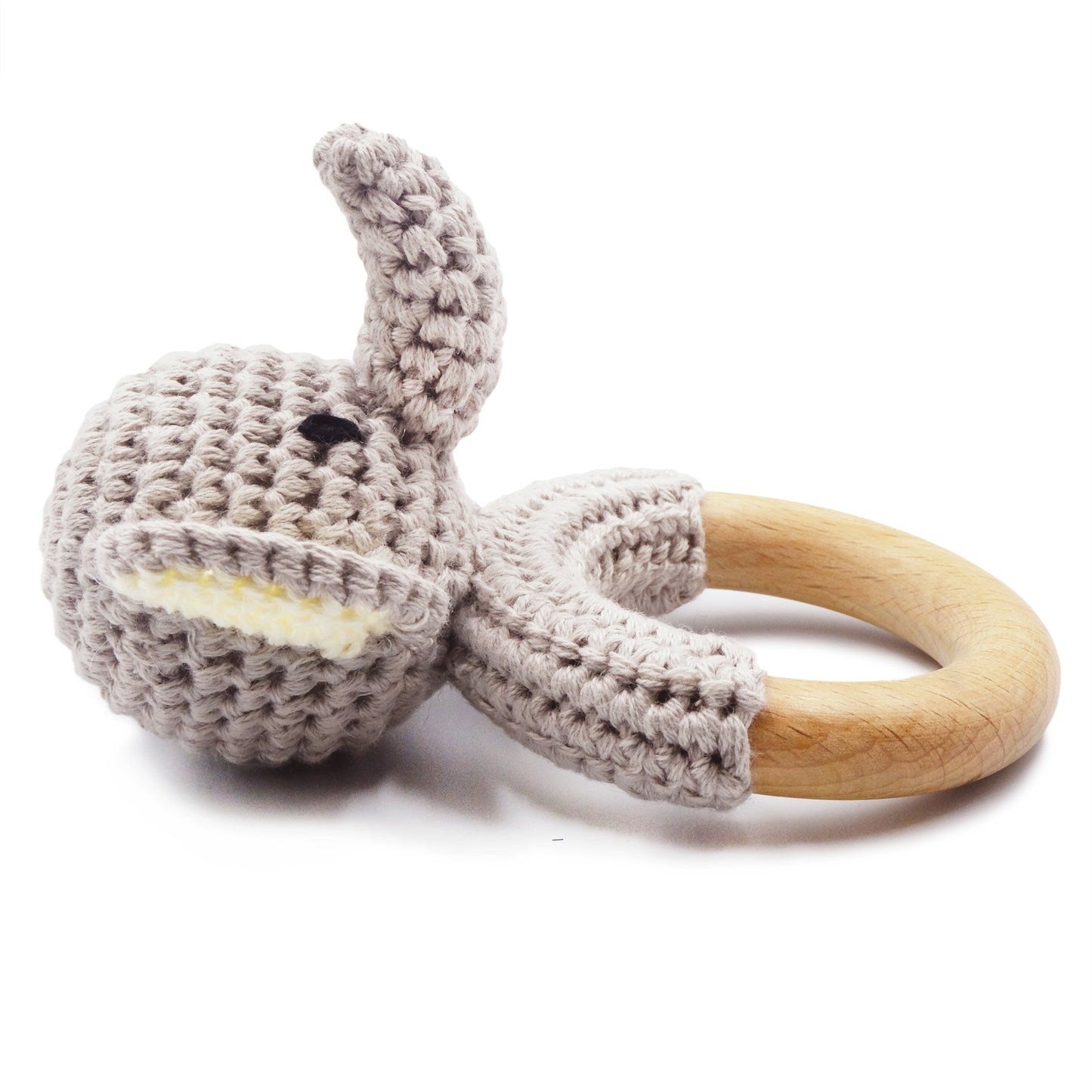 Gray Elephant Baby Rattle