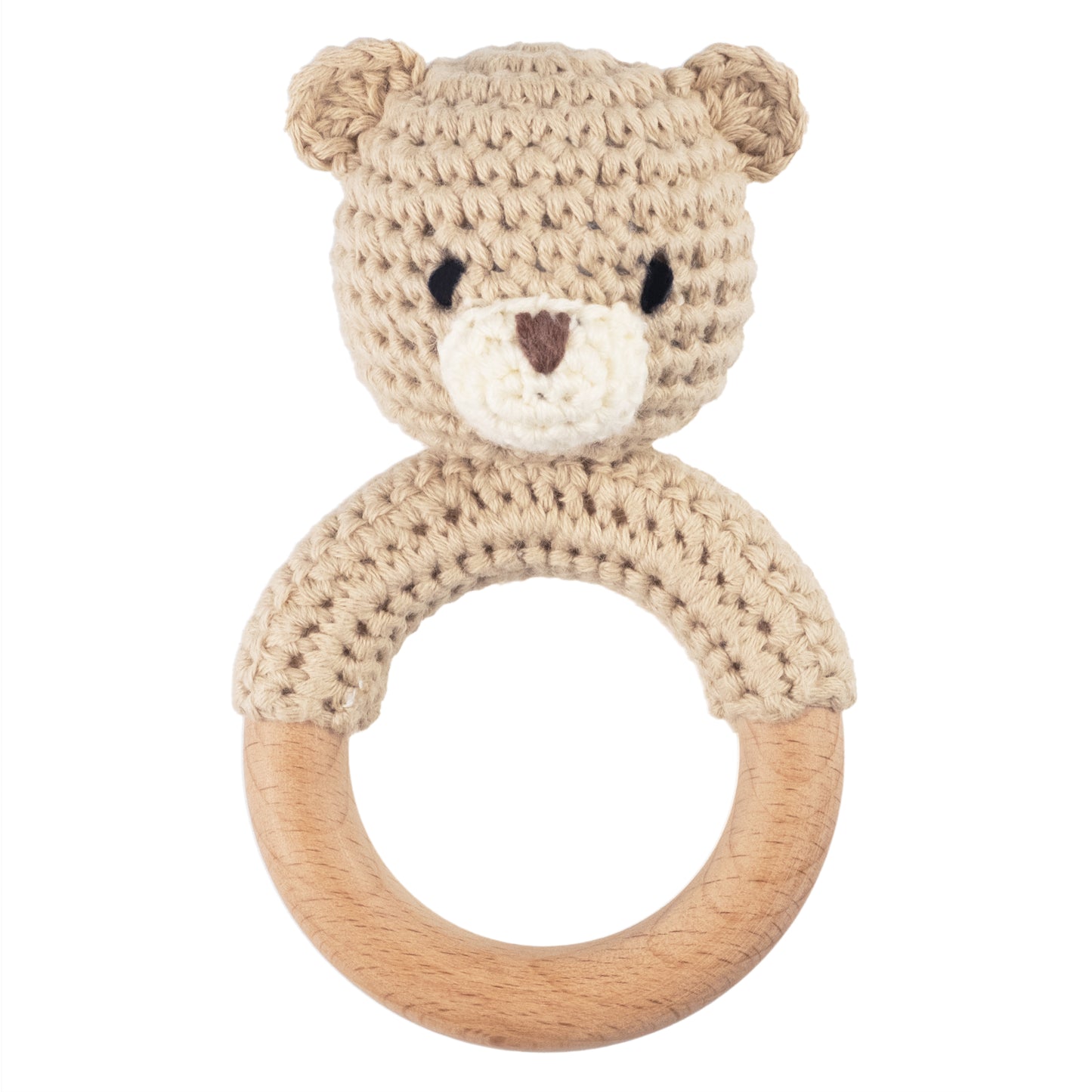 Beige Bear Baby Rattle