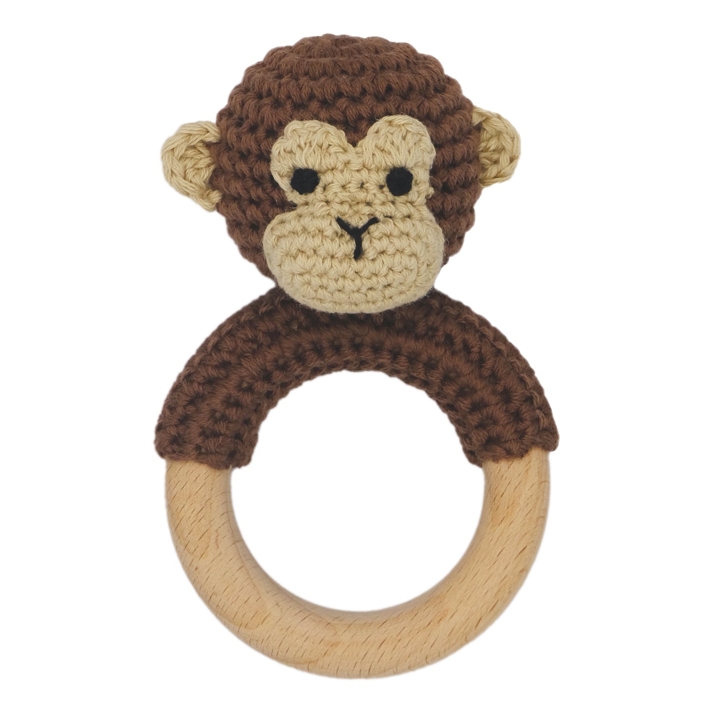 Brown Monkey Baby Rattle
