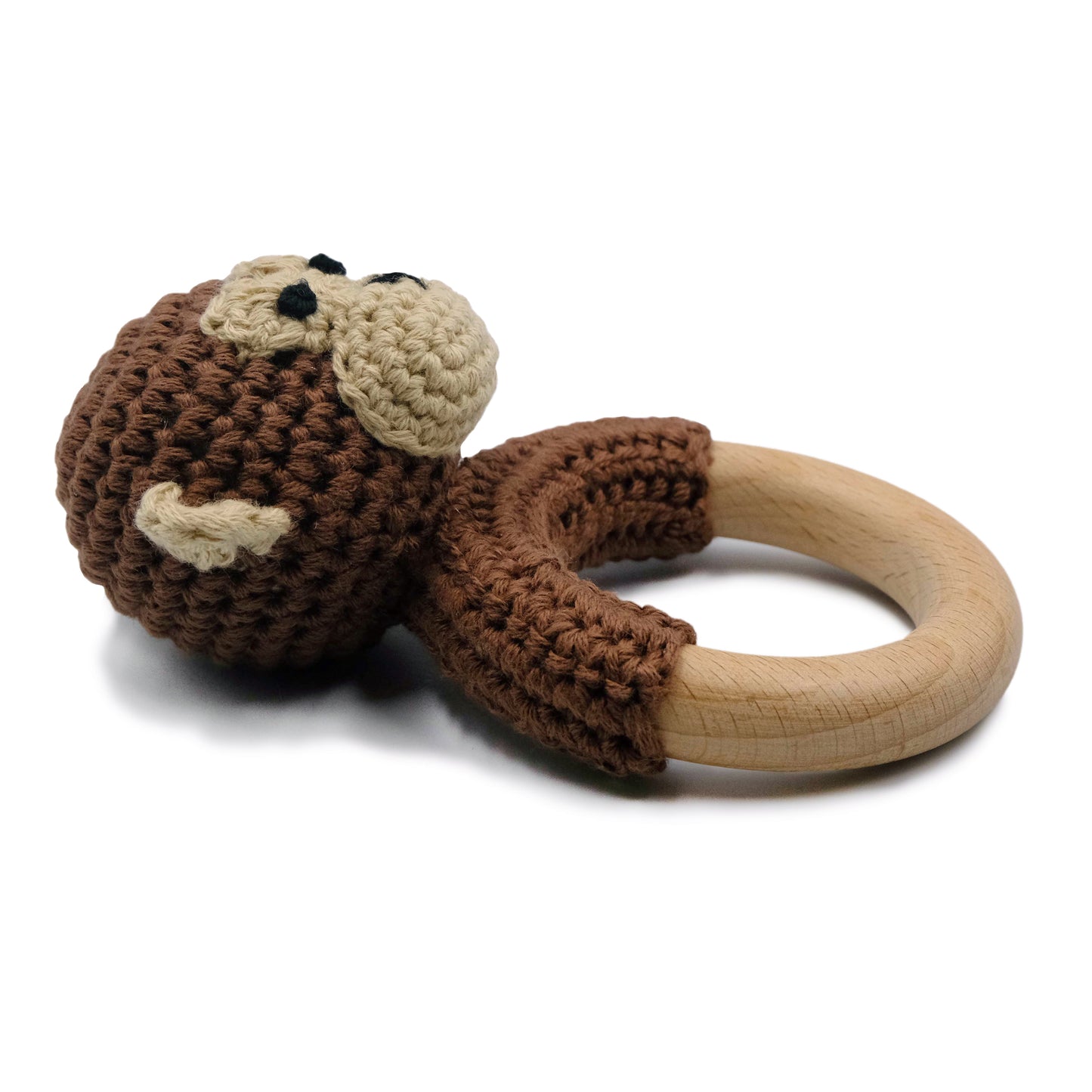 Brown Monkey Baby Rattle